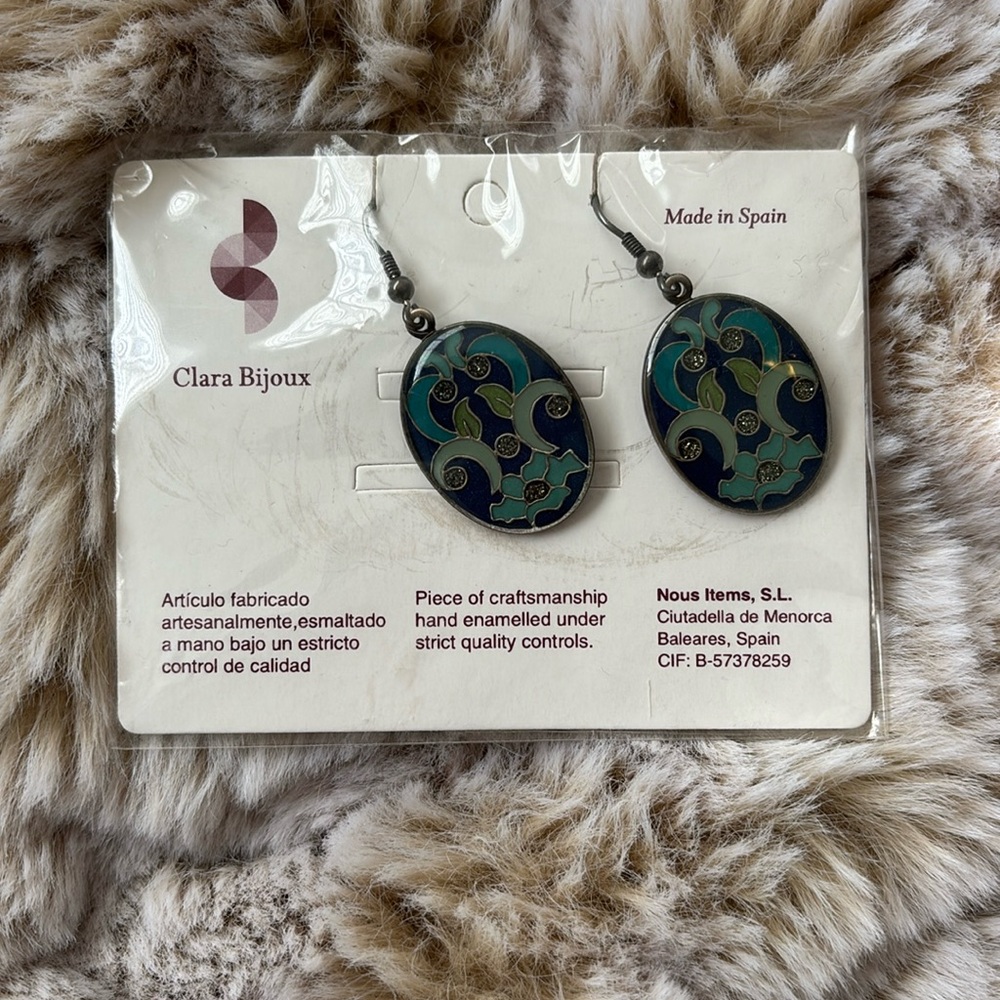 Clara Bijoux enameled earrings